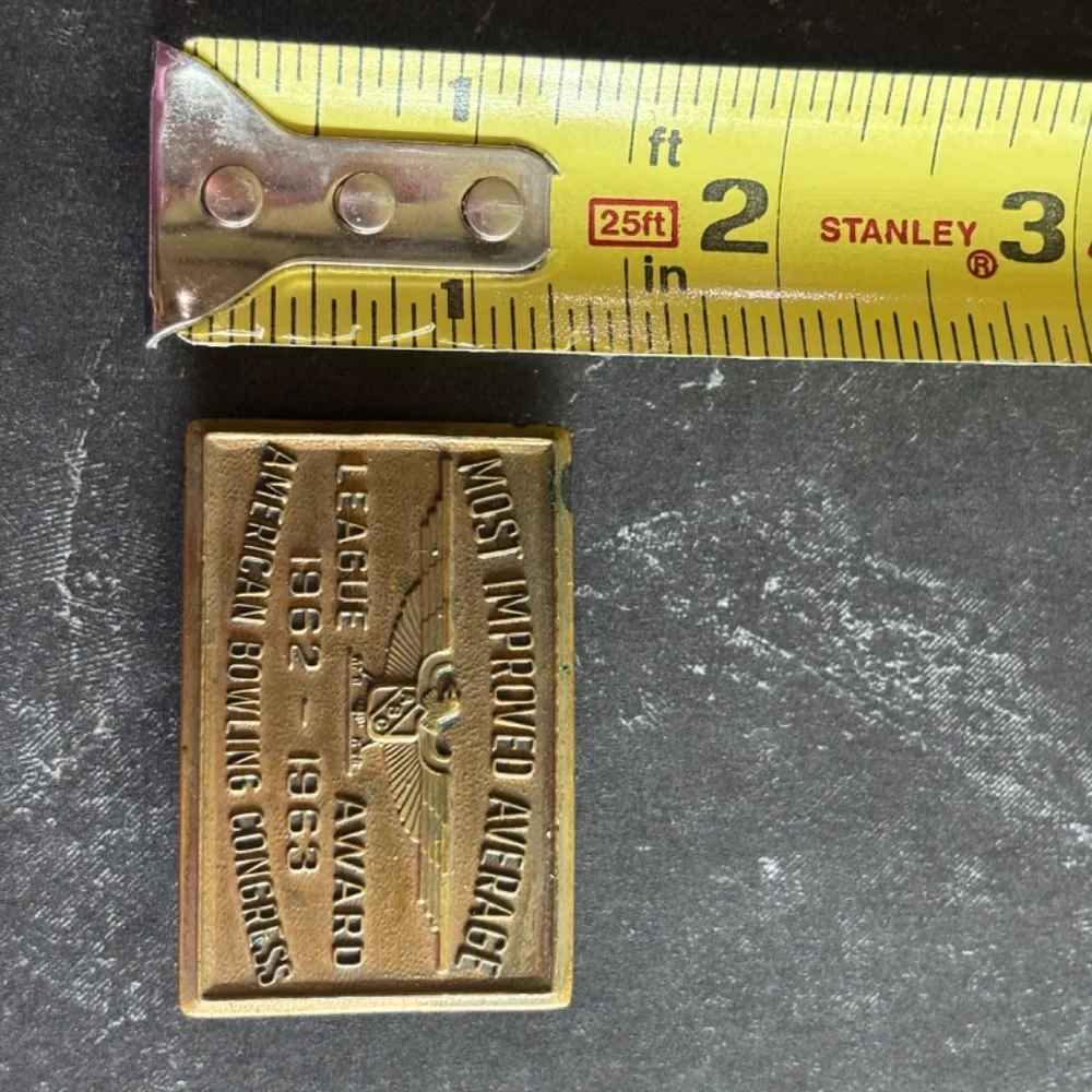 American Bowling Congress Youth 1962-1963 Brass Belt Buckle League Award